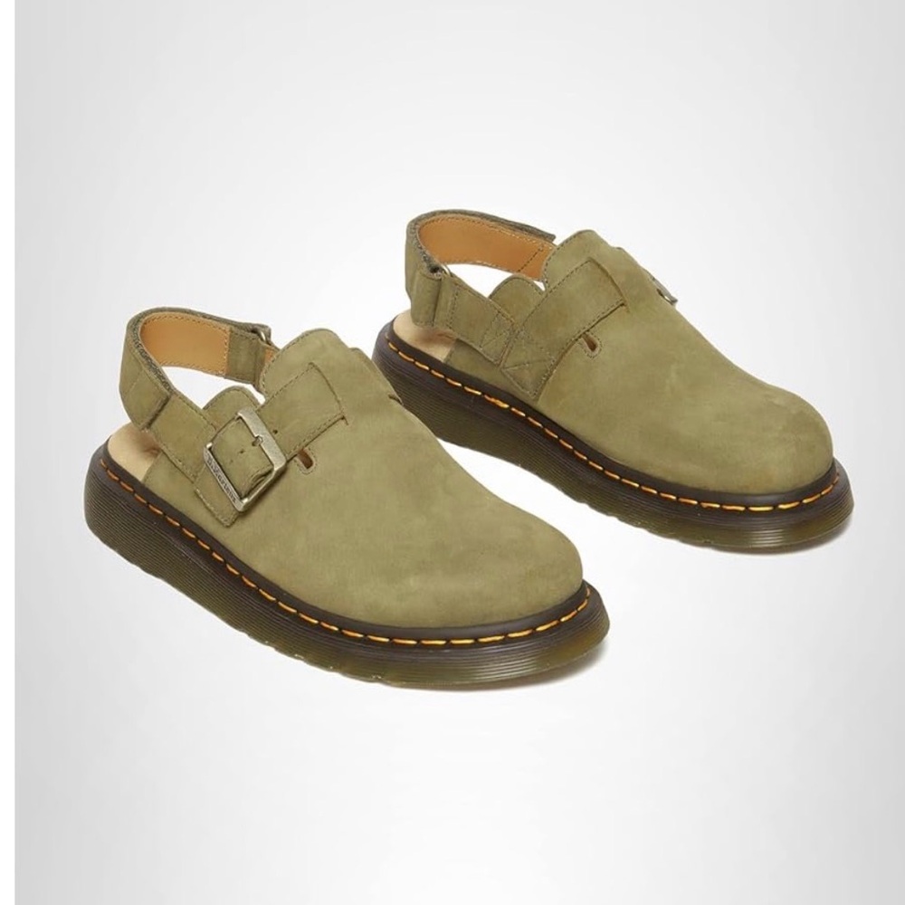 Dr. Martens Olive Buckle Mules